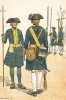 Унтер-офицер и мушкетёр шведской гвардейской пехоты в униформе образца 1700 г. Svenska arméns munderingar 1680-1905. Стокгольм, 1911