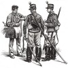 Французские конные егеря соображают на троих в 1873 году (из Types et uniformes. L'armée françáise par Éduard Detaille. Париж. 1889 год)