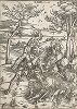 Геракл. Ксилография Альбрехта Дюрера, 1496-97 гг. Отпечаток сделан около 1511 года. 
