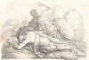 Поверженные. Литографировал Филипп-Огюст Эннекен. Recueil d'esquisses et fragmens de compositions, tirés du portefeuille de Mr. Hennequin. Турне (Бельгия), 1825