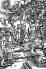 Откровение Иоанна Богослова. Рык зверя Апокалипсиса. Бартель Бехам для Martin Luther / Neues Testament. Издал Hans Herrgott, Нюрнберг, 1524