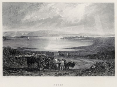 Вид на Пул в Англии (лист из альбома "Галерея Тёрнера", изданного в Нью-Йорке в 1875 году)