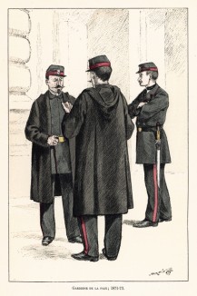 Парижские "стражи тишины" и их мундиры в 1871-1873 гг. Ville de Paris. Histoire des gardiens de la paix. Париж, 1896