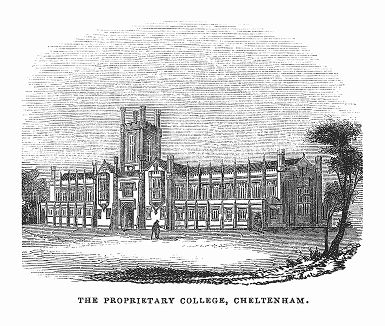 Челтнемский колледж -- мужская привилегированная частная средняя школа в городе Челтнем в английском графстве Глостершир, основанная в 1841 году (The Illustrated London News №113 от 29/06/1844 г.)