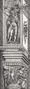 Капитель с журавлём и львиными головами под фигурой Фридриха Благочестивого (деталь дюреровской Триумфальной арки императора Максимилиана I)