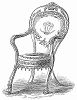Резное кресло ручной работы из дуба, растущего в английском графстве Норфолк, преподнесённое в дар Его Высочеству принцу Уэльскому Альберту Эдуарду (1841 -- 1910 гг.), будущему королю Эдуарду VII (The Illustrated London News №97 от 09/03/1844 г.)