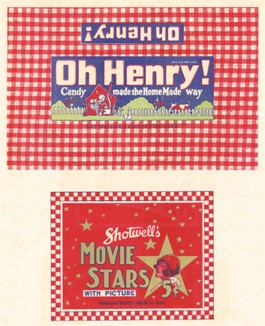 Реклама различных сладостей американских производителей. 