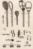 Изготовление ракеток. Натяжение сетки (Ивердонская энциклопедия. Том IX. Швейцария, 1779 год)