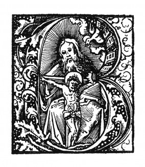 Инициал (буквица) B, выполненный Эрхардом Шёном для Missale des Bistums Eichstatt. Нюрнберг, 1517
