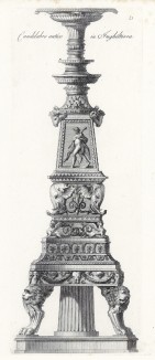 Античный канделябр из одной английской коллекции (лист 43 из Manuale di vari ornamenti contenete la serie del candelabri antichi. Рим. 1790 год)