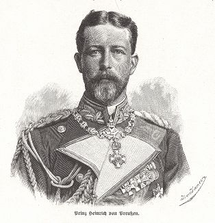 Генрих Альберт Вильгельм, принц Прусский (1862-1929) - единственный выживший брат германского императора Вильгельма II (двое других умерли в детстве), гросс-адмирал (1909). Die Heere und Flotten der Gegenwart. Deutschland. Die Flotte. Берлин, 1896