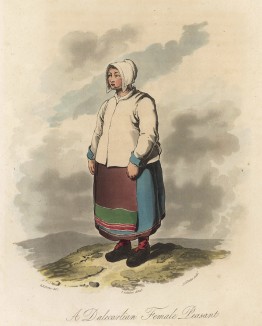 Шведская крестьянка (из Travelling Sketches in Russia and Sweden... by Robert Ker Porter (англ.). Том II. Лондон. 1809 год)