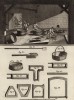 Зеркальный завод. Обогащение песка и котельный камень (Ивердонская энциклопедия. Том X. Швейцария, 1780 год)