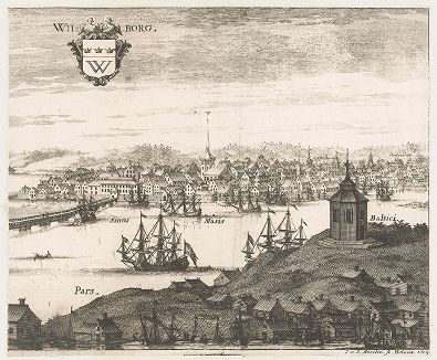 Выборг из издания "Швеция в древности и в наше время" (Suecia antiqua et hodierna), Стокгольм, 1709 год
