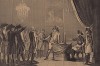 Король Пруссии Фридрих II на заседании масонской ложи в 1740 году (с гравюры середины XVIII в.). Берлин, 1900-е гг.