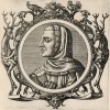 Луций Анней Сенека (ок. 4 до н.э.-65 год н.э.) - римский писатель, мыслитель и государственный деятель (лист 63 иллюстраций к известной работе Medicorum philosophorumque icones ex bibliotheca Johannis Sambuci, Антверпен, 1603)