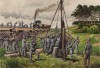 Строительство железной дороги инженерными войсками австро-венгерской армии (из редкого альбома Der Osterr. Ung. Soldat mit waffe und Werkzeug. Armee-Bilderbuch (нем.), изданного в Штраубинге (Германия) в 1911 году)