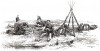 Французские солдаты на бивуаке во время Крымской войны (из Types et uniformes. L'armée françáise par Éduard Detaille. Париж. 1889 год)