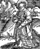 Святой Лаврентий Римский. Ганс Бальдунг Грин. Иллюстрация к Hortulus Animae. Издал Martin Flach. Страсбург, 1512
