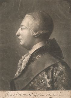 Георг III (1738--1820) - король Великобритании и Ганновера.