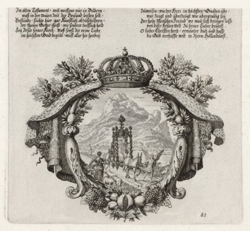 Царица Савская на пути в Иерусалим (из Biblisches Engel- und Kunstwerk -- шедевра германского барокко. Гравировал неподражаемый Иоганн Ульрих Краусс в Аугсбурге в 1700 году)