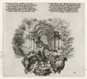 Слава царя Соломона (из Biblisches Engel- und Kunstwerk -- шедевра германского барокко. Гравировал неподражаемый Иоганн Ульрих Краусс в Аугсбурге в 1700 году)