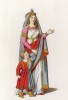 Молодая венецианка с сыном (лист 18 иллюстраций к роскошно изданной работе "Исторический костюм XII--XV веков". Париж. 1860 год)