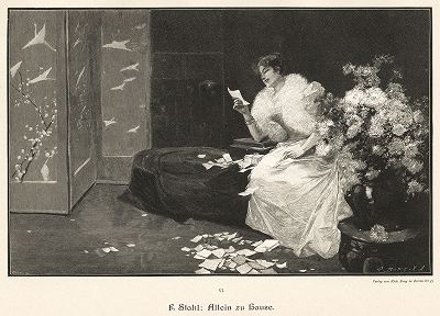 "Одна дома". Moderne Kunst..., т. 9, Берлин, 1895 год. 