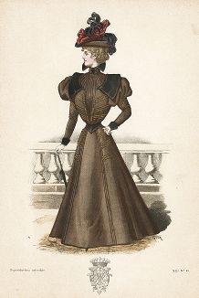 Французская мода из журнала La Mode de Style, выпуск № 46, 1896 год.