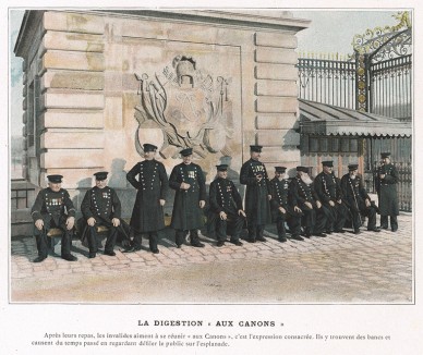Ветераны французской национальной гвардии. L'Album militaire. Livraison №11. Legion de la garde republicaine-invalides. Париж, 1890