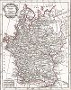 Европейская часть России, разделенная на губернии. Russia d'Europe divisee par Gouvernemens. Французская карта XVIII века. 