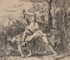 Каин убивает Авеля. Из серии листов по сюжетам Ветхого Завета. Гравировал Герард де Лересс в Брюсселе в 1680 г.