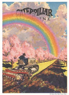 Счастливый фермер. Обложка фирменного журнала компании Сaterpillar. 