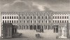Королевский дворец в Стокгольме, вид с востока. Stockholm forr och NU. Стокгольм, 1837