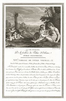 Три возраста человека работы Тициана. Лист из знаменитого издания Galérie du Palais Royal..., Париж, 1808
