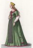 Польская невеста из Гданьска (XVI век) (лист 62 работы Жоржа Дюплесси "Исторический костюм XVI -- XVIII веков", роскошно изданной в Париже в 1867 году)