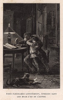 Иллюстрация 3 к первой части автобиографического романа Альфонса Доде "Малыш". Париж, 1874
