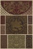 Византийские гобелены и шитьё (лист 33 альбома "Сокровищница орнаментов...", изданного в Штутгарте в 1889 году)