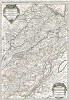 Франш-Конте. La Franche-Comté divisée en trois grands baillages, scavoir d'Amont, d'Aval, du milieu et de Dôle subdivisés en leurs baillages... Карту составил королевский картограф Гийом Сансон в Париже в 1681 г.