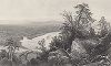 Вид на долину Коннектикут с горы Том, штат Коннектикут. Лист из издания "Picturesque America", т.II, Нью-Йорк, 1874.