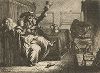 Две пары в таверне. Офорт Яна ван Влита, ок. 1633-35 гг. 