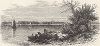 Остров Прибрежный на озере Эри, штат Огайо. Лист из издания "Picturesque America", т.I, Нью-Йорк, 1872.