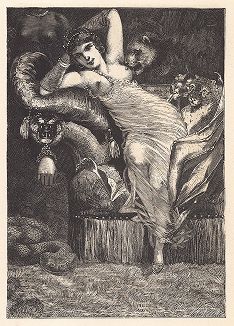 Двадцать пятый лист серии "Бельфорский лев" Макса Эрнста, входящей в роман-коллаж "Une Semaine de bonté" (Неделя доброты), 1934 год. 