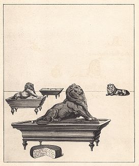 Тридцать четвертый лист серии "Бельфорский лев" Макса Эрнста, входящей в роман-коллаж "Une Semaine de bonté" (Неделя доброты), 1934 год. 