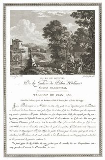 Бегство в Египет кисти Ханса Бола. Лист из знаменитого издания Galérie du Palais Royal..., Париж, 1808