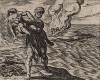 Геркулес бросает Лихаса в море. Гравировал Антонио Темпеста для своей знаменитой серии "Метаморфозы" Овидия, л.84. Амстердам, 1606