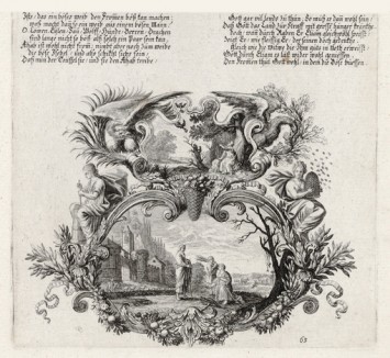 Пророк Илья (из Biblisches Engel- und Kunstwerk -- шедевра германского барокко. Гравировал неподражаемый Иоганн Ульрих Краусс в Аугсбурге в 1700 году)
