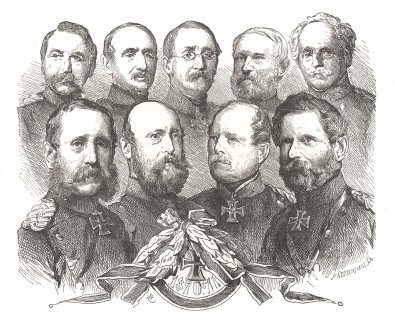 Прусские военачальники - победители во Франко-прусской войне 1870-71 гг. Preussens Heer, стр.93. Берлин, 1876 