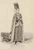 Изабелла Баварская (1370--1435) -- супруга Карла VI, короля Франции (из Galerie française de femmes célèbres... Париж. 1841 год)