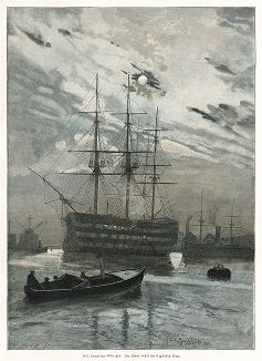 Старейший корабль Британского флота. Moderne Kunst..., т. 9, Берлин, 1895 год. 